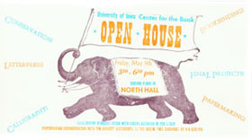 University of Iowa Center for the Book Open House poster