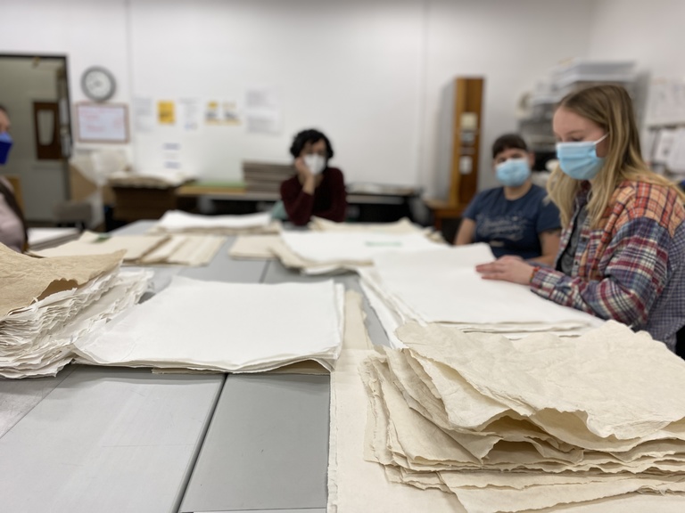 Papermaking is taught at North Hall.