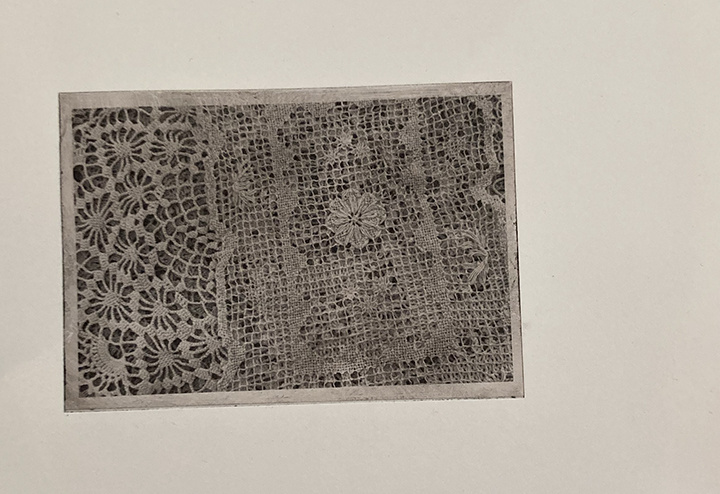 textile lace intaglio print