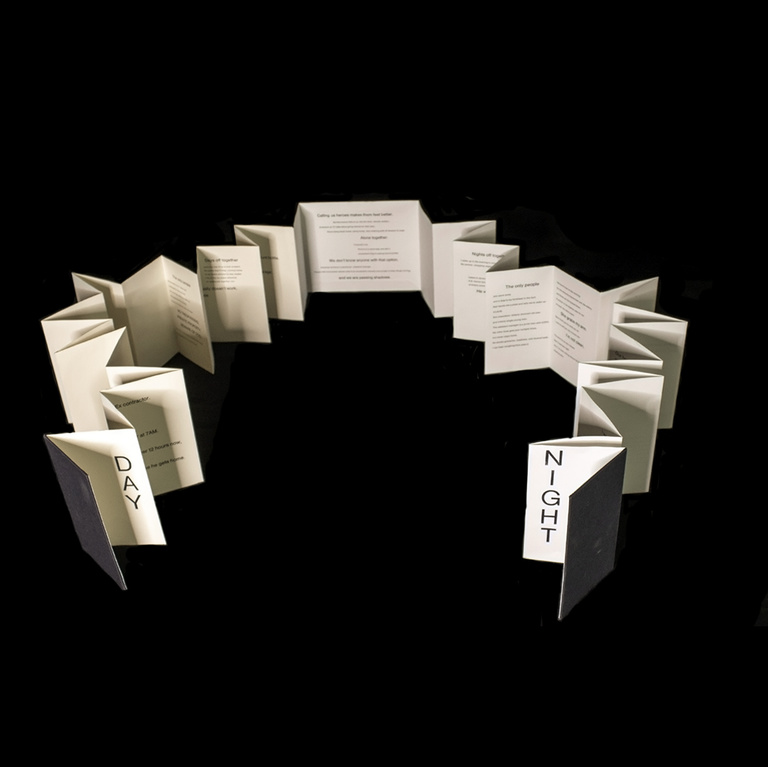 Letterpress printed accordion book 