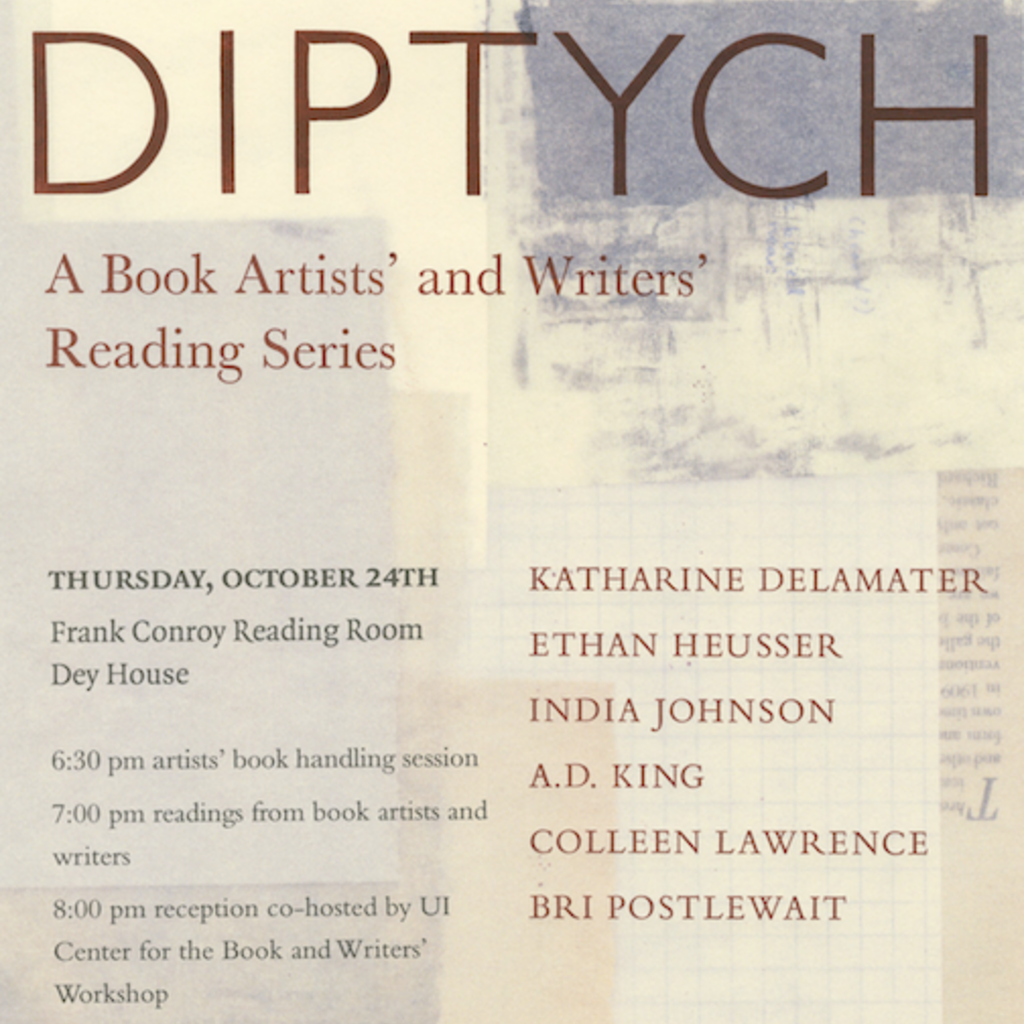 Diptych: A Book Artists' & Writers' Reading Series. promotional image