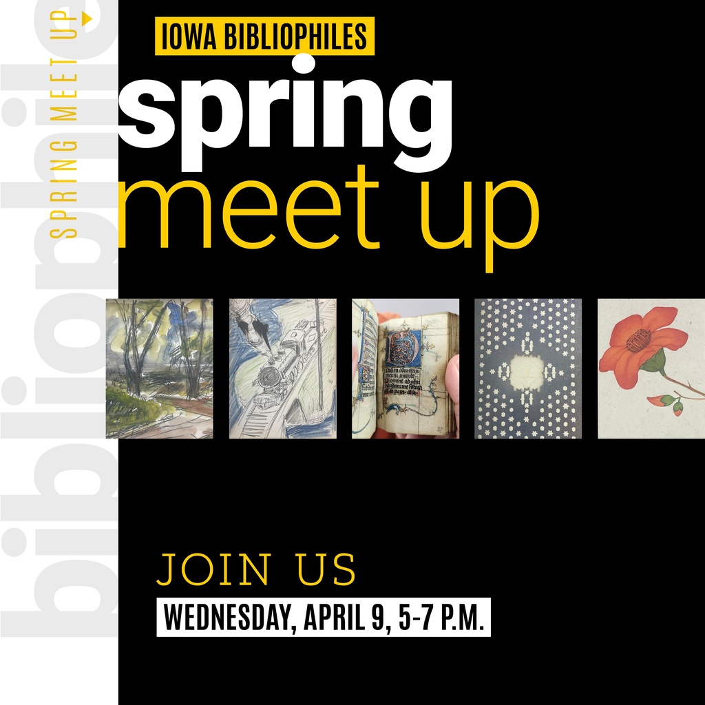 Iowa Bibliophiles Spring Meet Up promotional image