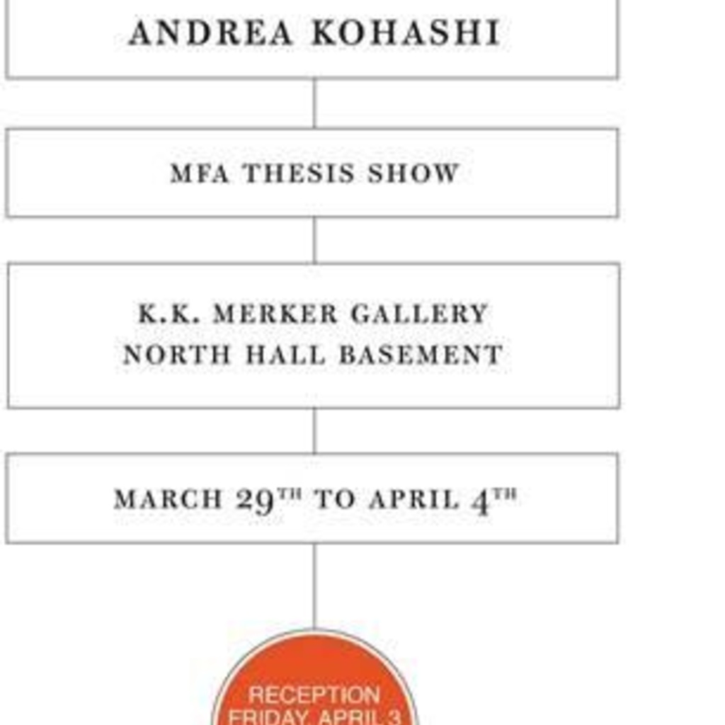 MFA THESIS EXHIBIT: ANDREA KOHASHI promotional image