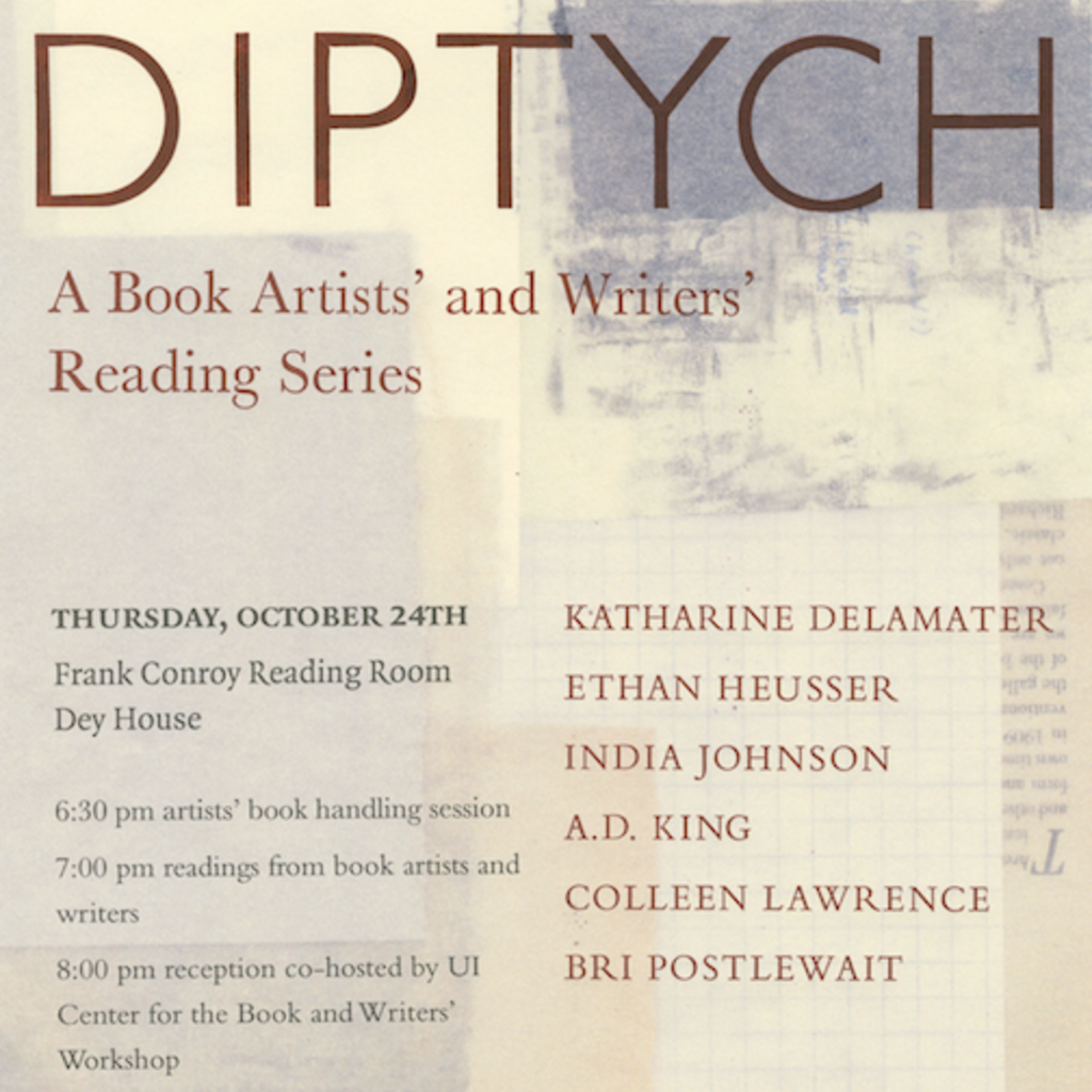 Diptych: A Book Artists' & Writers' Reading Series. promotional image
