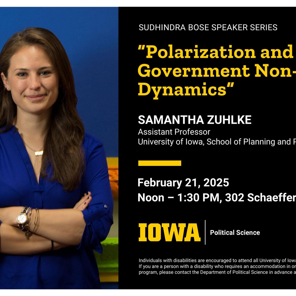 Samantha Zuhlke, "Polarization and Government Non-profit Dynamics" promotional image