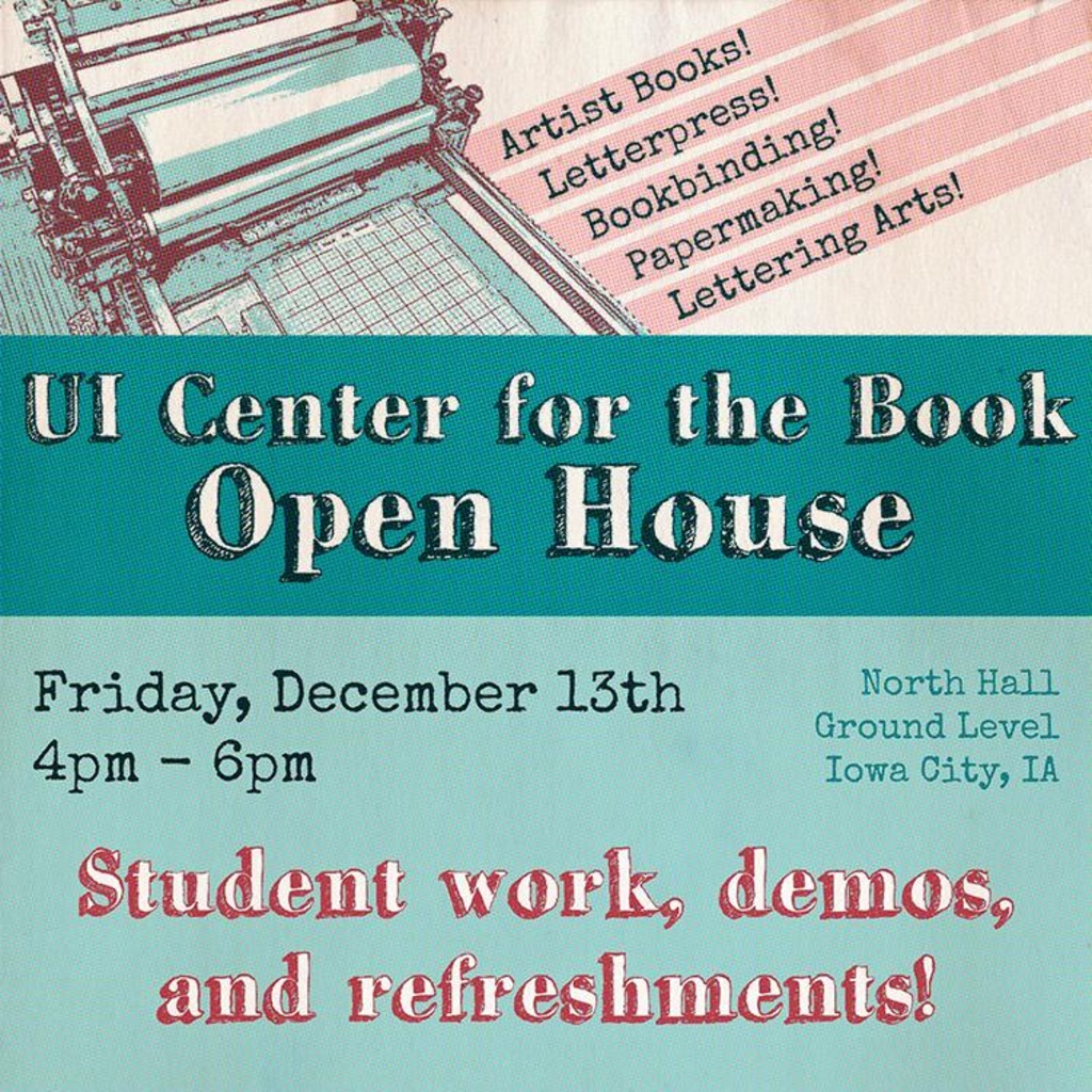 UI Center for the Book Open House promotional image