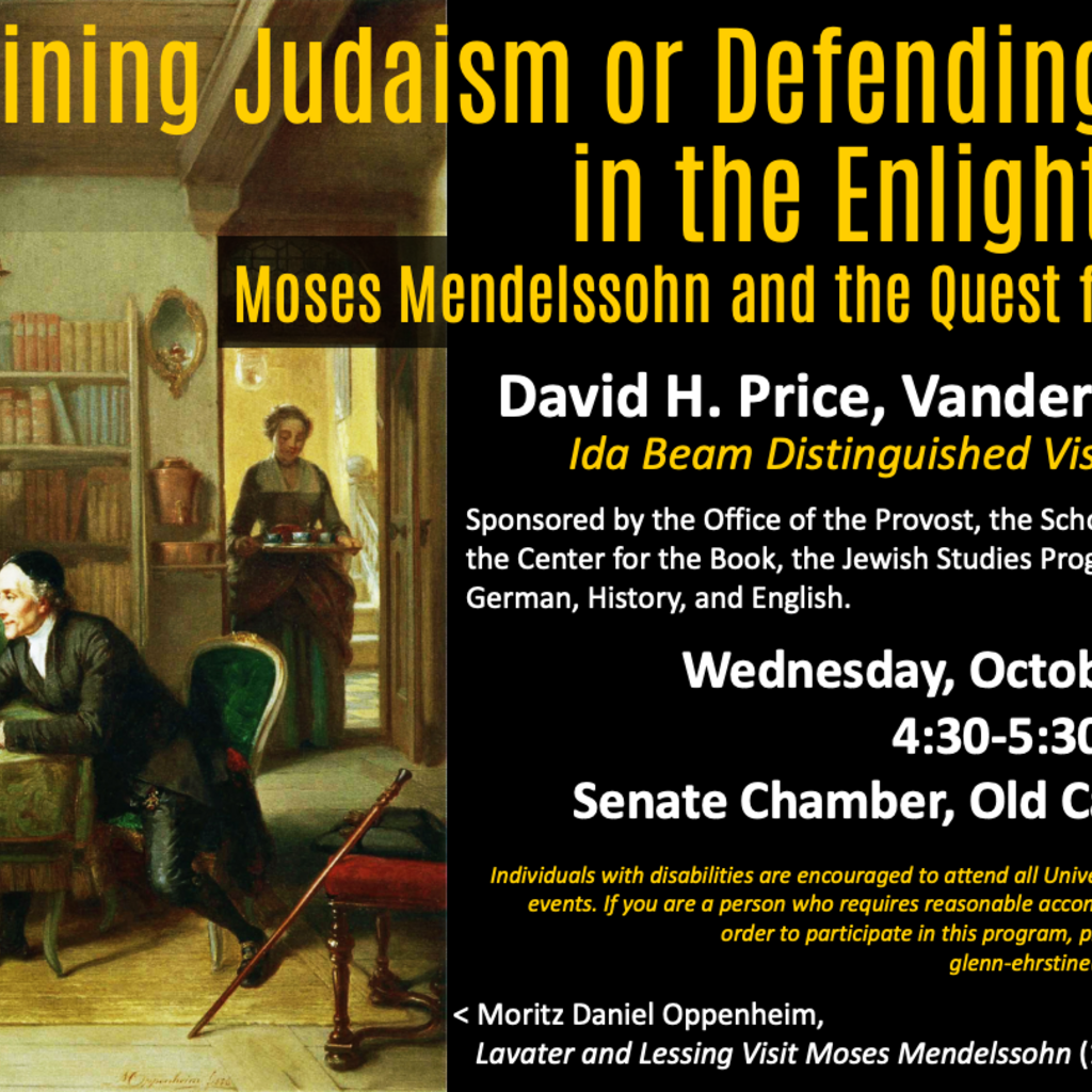 Redefining Judaism or Defending Judaism in the Enlightenment? Moses Mendelssohn and the Quest for Emancipation promotional image