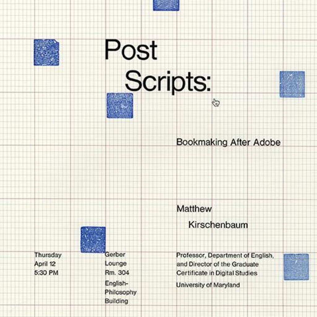 Annual Brownell Lecture on the History of the Book with Matthew G. Kirschenbaum promotional image