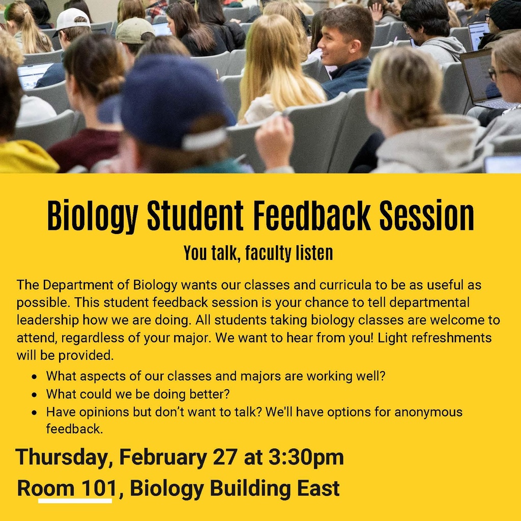 Biology Student Feedback Session promotional image